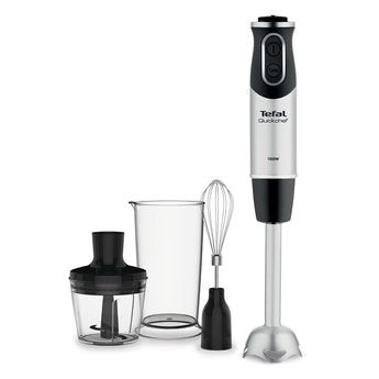 Tefal Blender Quickchef 3-In-1 Hb656838 Batidora De Mano, 1000 W, Número De Velocidades 20, Modo Turbo, Picadora, Negro