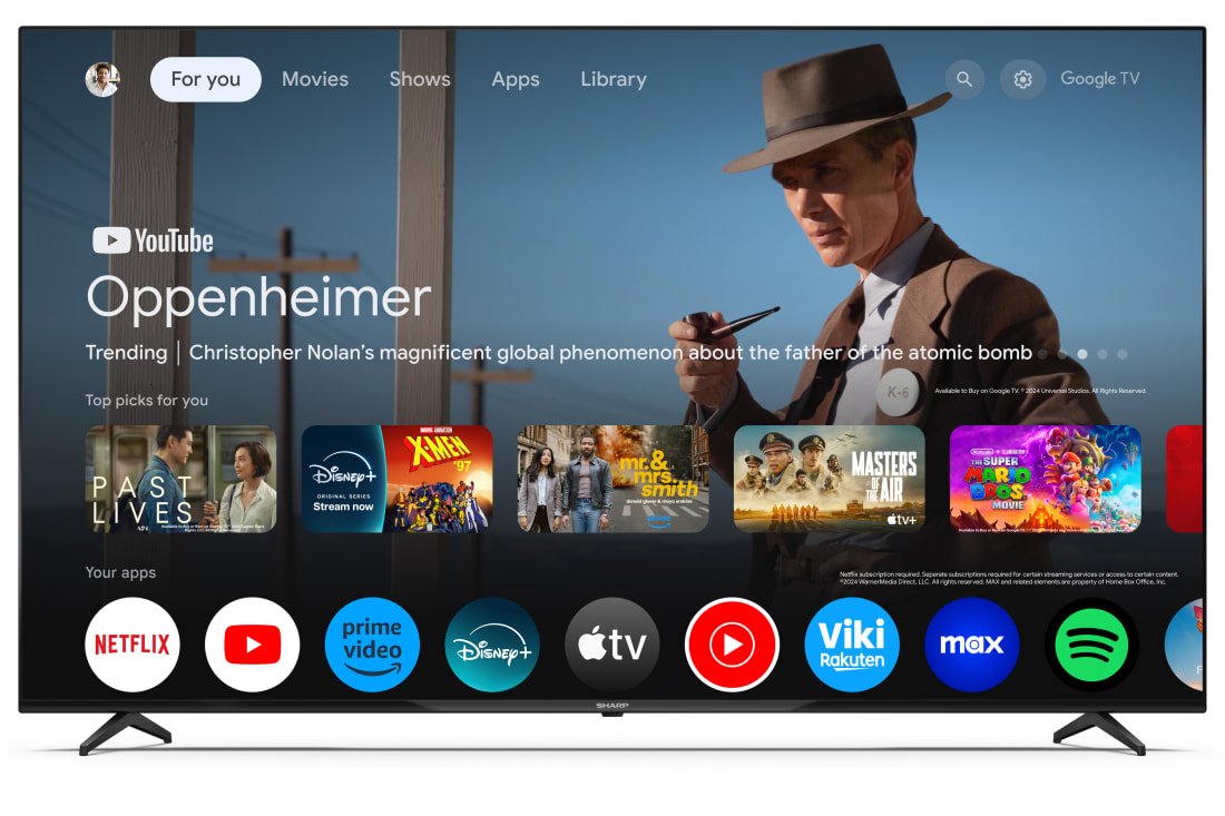 Sharp 70gl4260e, Google Tv 70" 4k Ultra Hd, Negro