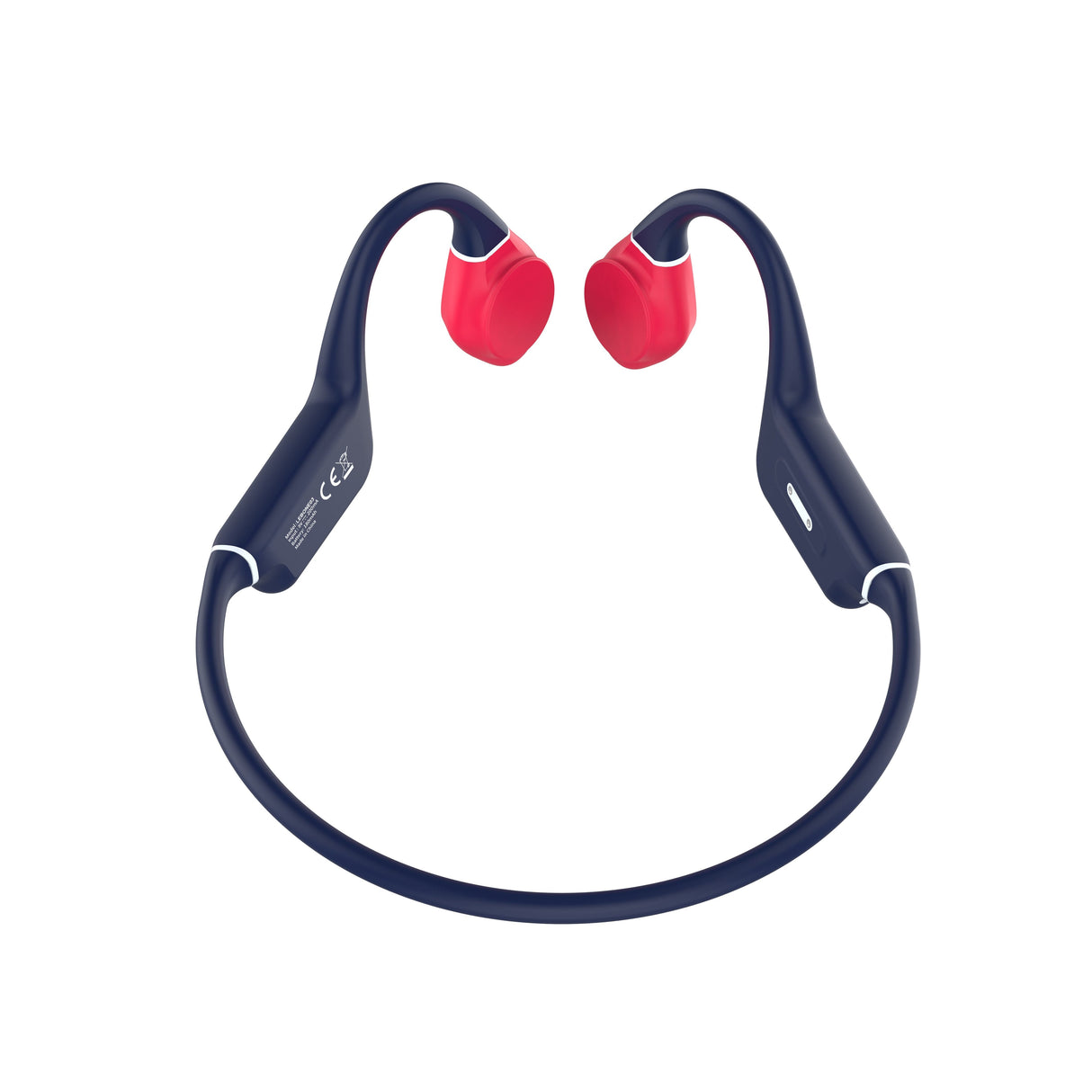 Auriculares Inalámbricos Deportivos De Conducción Ósea Leotec Osea Kuri Con Micrófono Bluetooth Azules Y Rojos