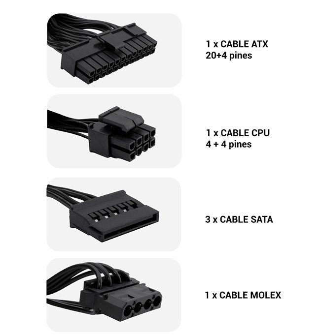Coolbox Fuente De Alimentacion Tfx Black550 Gr-T 550w Negra