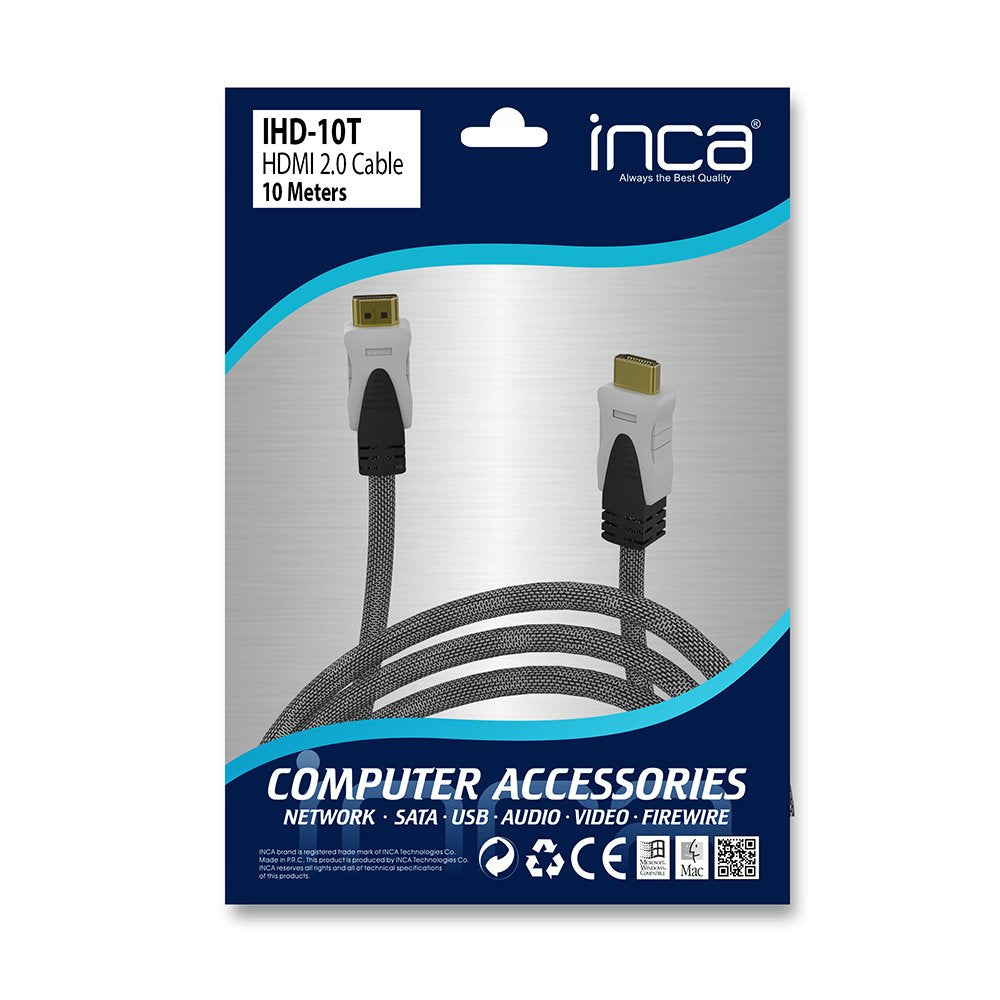 EAN 8681949012686 - Inca IHD-10T cable HDMI 10 m HDMI tipo A (Estándar) Gris imagen 7