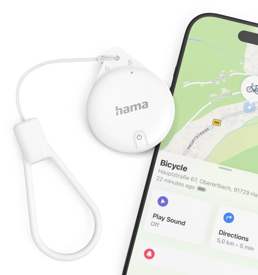 Localizador Hama Find My Antiperdida Para Apple - Bluetooth - Policarbonato Y Silicona - Autonomia Hasta 240 Dias -