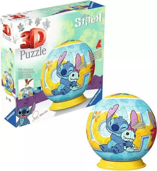 Puzzle Ravensburger 3d Ball Disney Stitch 72 Parts 11596