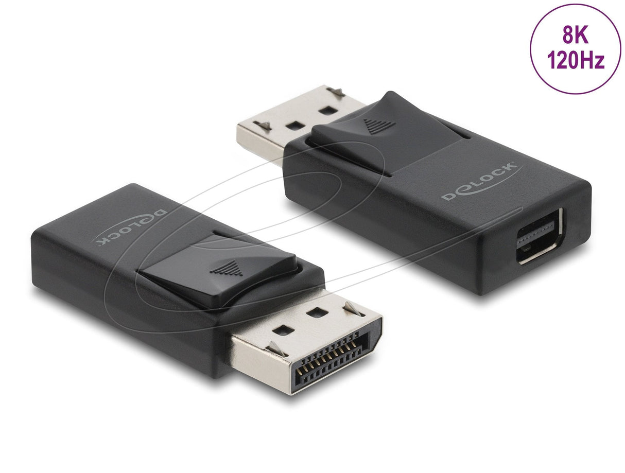 Delock Displayport Zu Mini Displayport Adapter 8k Mit Hdr Und Hdcp Unterstützung - Bidirektional