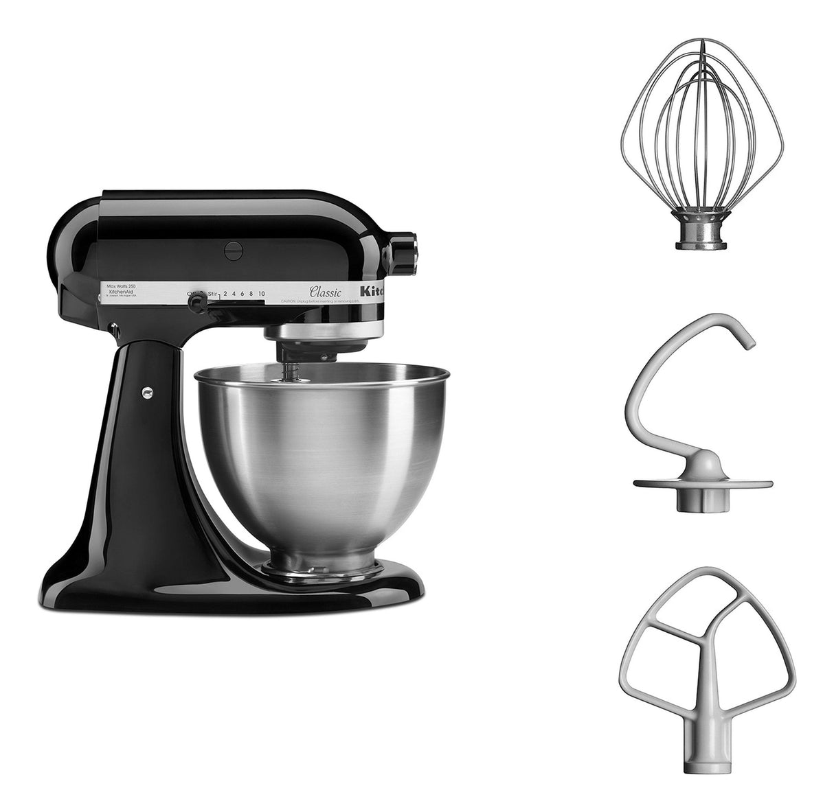 Kitchenaid Classic Robot De Cocina 275 W 4,3 L Negro, Metálico