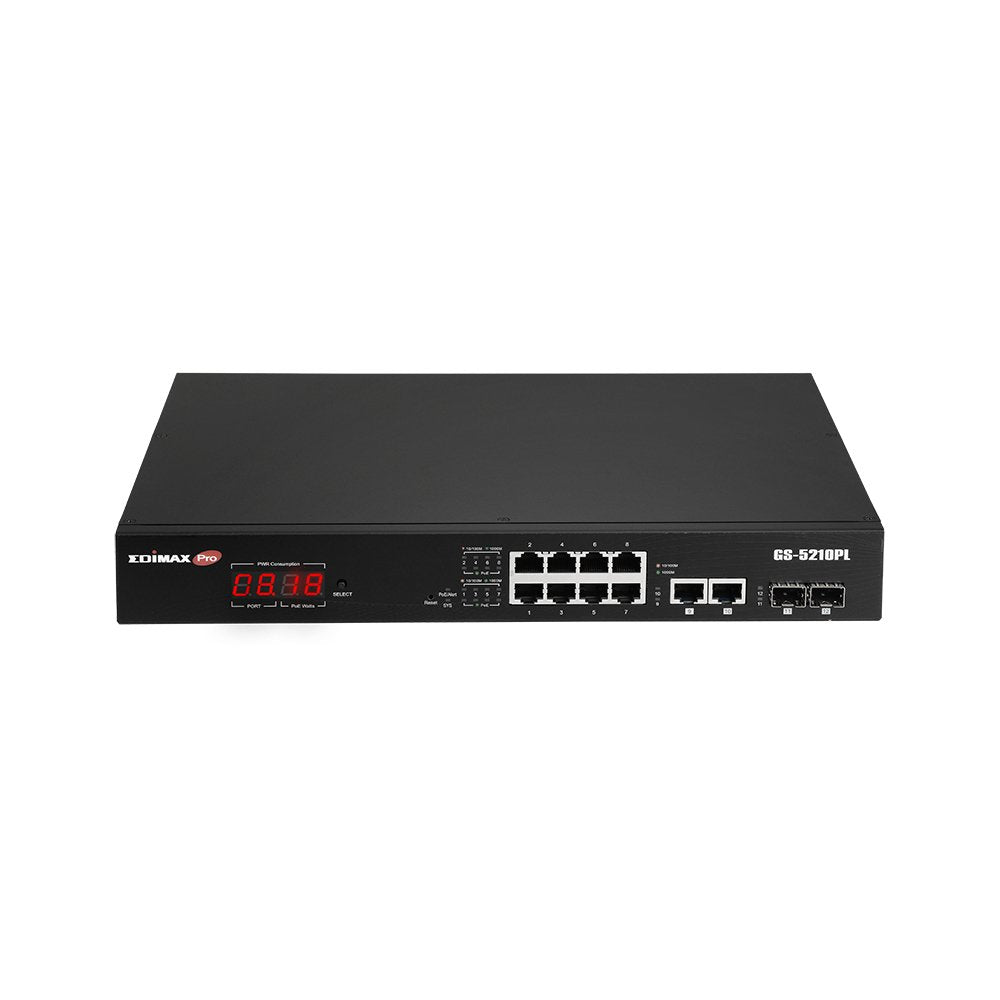 Edimax Pro Gs-5210pl Switch 10xgb Poe+ 2xsfp Surve
