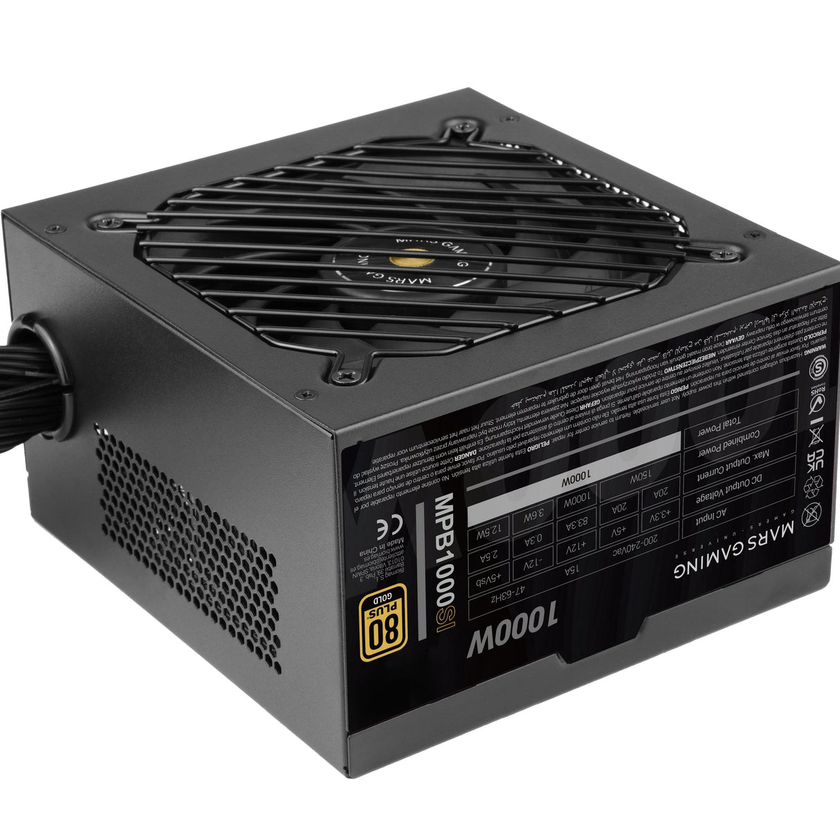 EAN 8435693110637 - Mars Gaming MPB1000SI unidad de fuente de alimentación 1000 W 24-pin ATX ATX Negro imagen 3