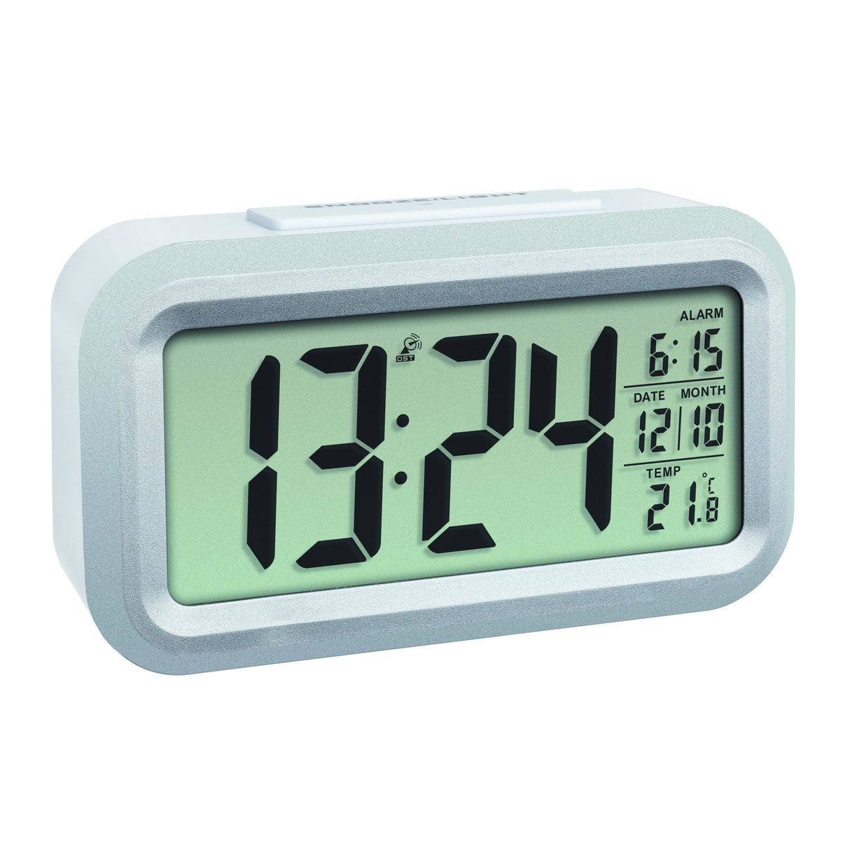 Tfa-Dostmann 60.2553.02 Despertador Reloj Despertador Digital Plata, Blanco