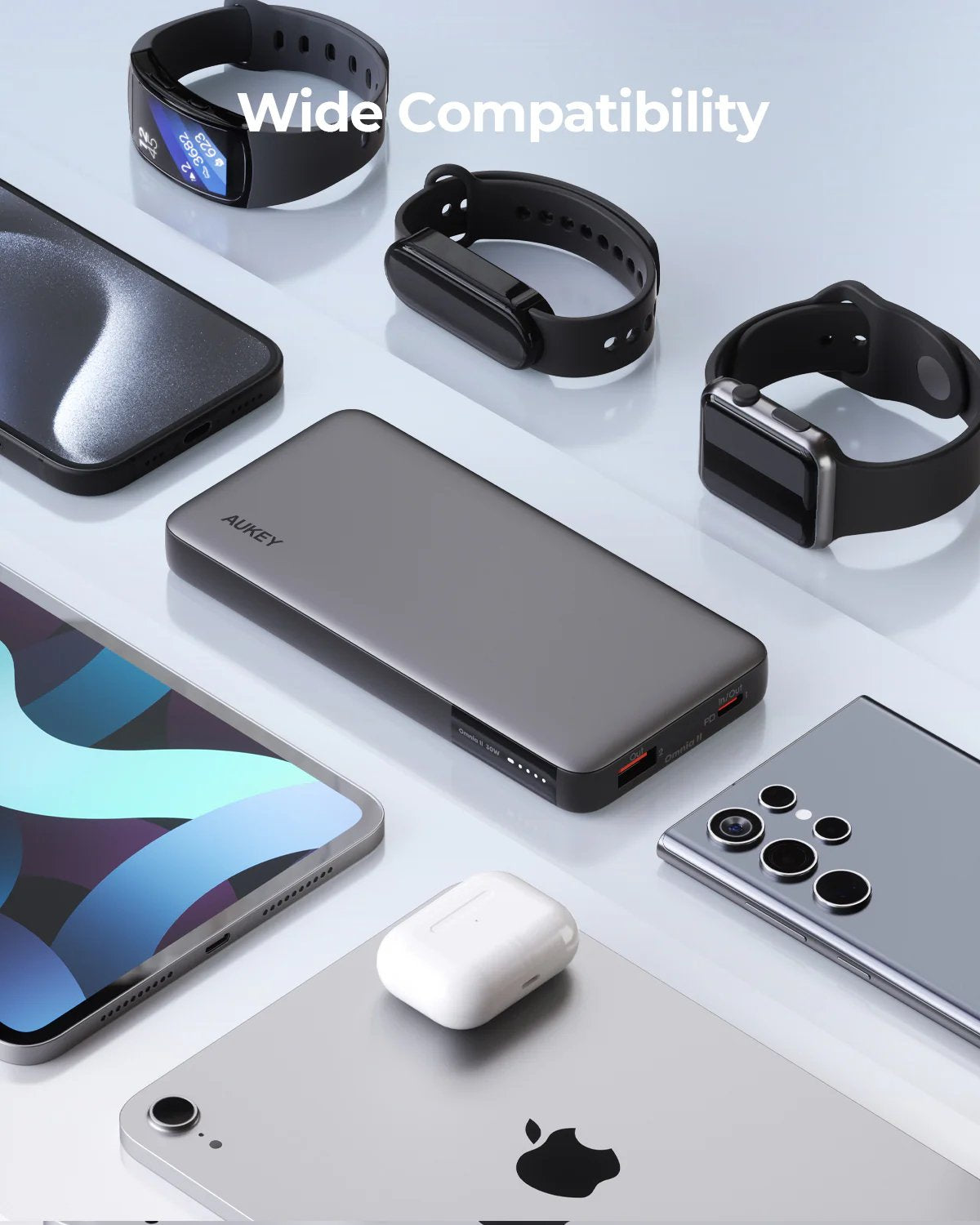 EAN 0689323786411 - AUKEY Powerbank PB-Y41, 10 000 mAh, 30 W (pilka) Polímero de litio 10000 mAh Gris imagen 1