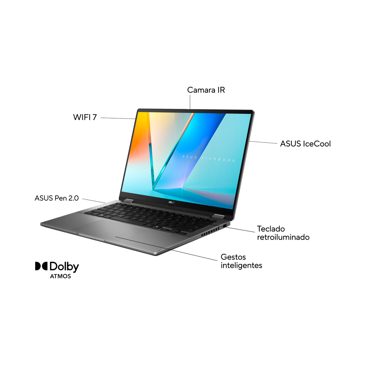 EAN 4711387809587 - ASUS Vivobook 14 Flip TP3407SA-QL064W Híbrido (2-en-1) 35,6 cm (14") Pantalla táctil LPDDR5x-SDRAM Wi-Fi imagen 3