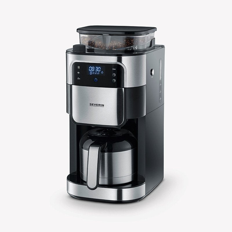 Cafetera Severin Ka 4814 Combinada Molinillo Integrado, 1000 W, Negro, Acero Inoxidable