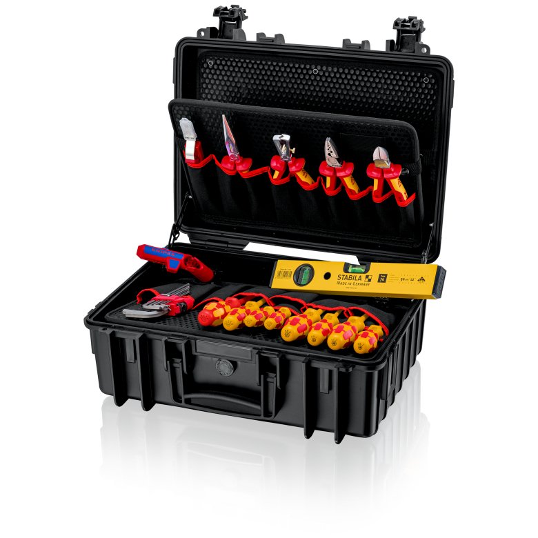 Maletín De Herramientas Knipex "Robust23 Start" Eléctrico, Juego De Herramientas Negro, Con Surtido De Herramientas 00 21 34 Hl S2