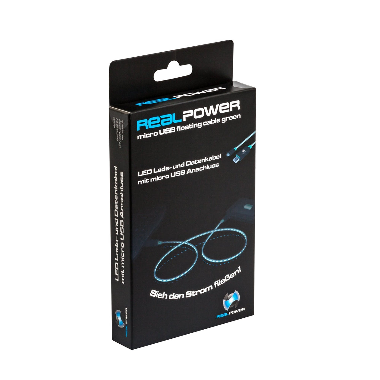 Realpower Usb A/Micro-Usb B 0.75m Cable Usb 0,75 M 2.0 Negro, Verde