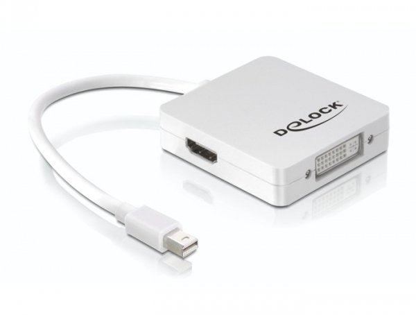 EAN 4043619617685 - DeLOCK 61768 adaptador de cable de vídeo 0,24 m Mini DisplayPort DisplayPort + DVI + HDMI Blanco imagen 1