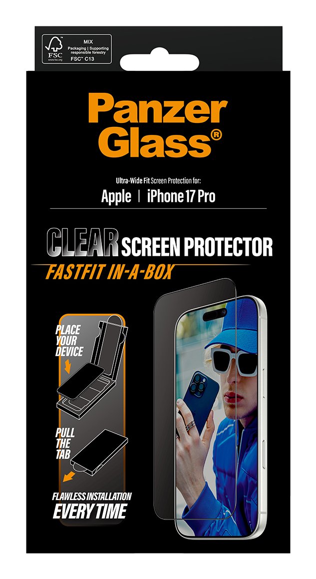 EAN 5715685026690 - PanzerGlass ® Screen Protector iPhone 17 Pro | Ultra-Wide Fit w. FASTFIT IN-A-BOX Protector de pantalla A imagen 3