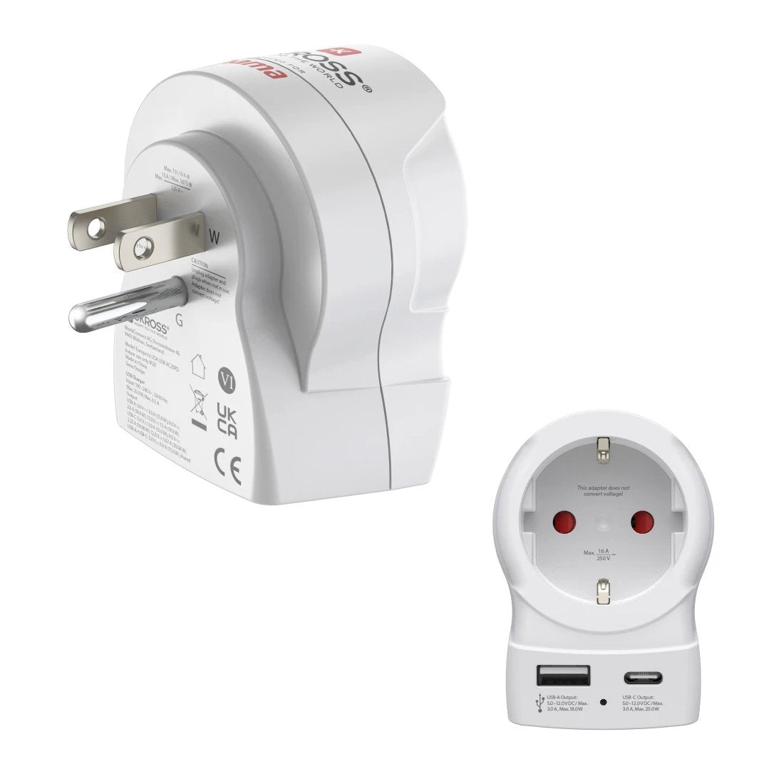 Hama Reiseadapter, Eu To Us , Usb-C (Pd), 20 W