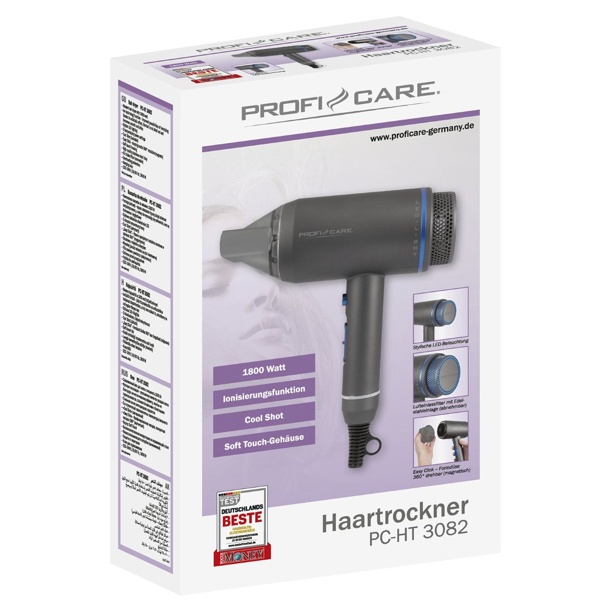 Proficare 330820 Secador 1800 W Azul, Gris
