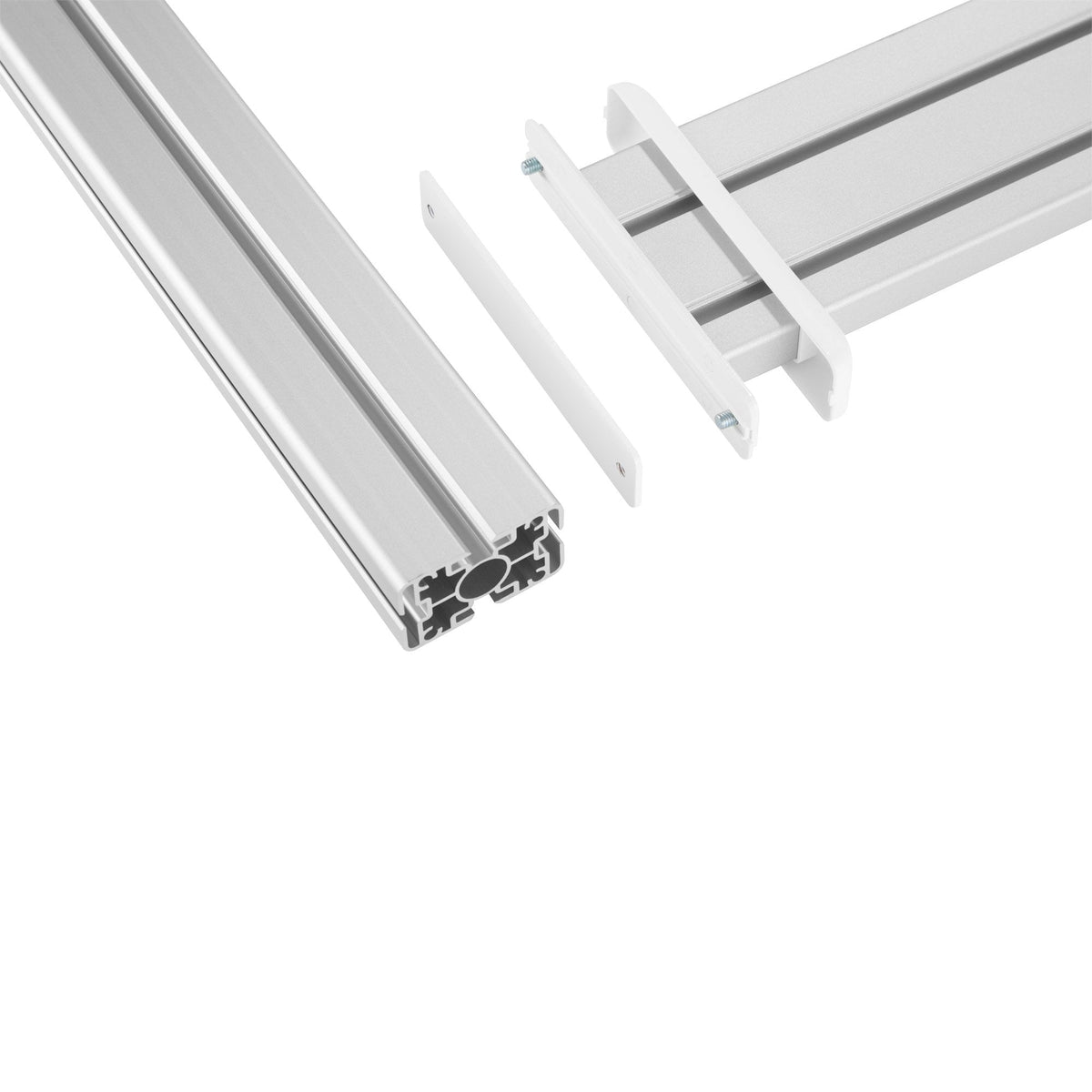 Inline® Slatwall Table Mount, Panel Aluminium 1m Incl. 2 Pillars 0.86m