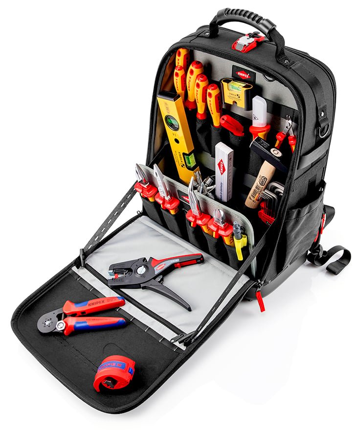 Knipex Mochila Para Herramientas Modular X18 Electric, Negro, Surtido De 22 Piezas 00 21 50 E