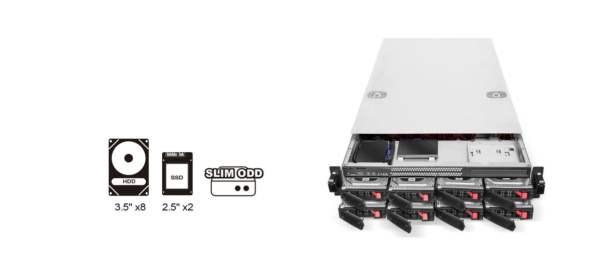 EAN 4710679813875 - Silverstone RM22-308 Caja de disco duro (HDD) Negro, Blanco 2.5/3.5" imagen 2
