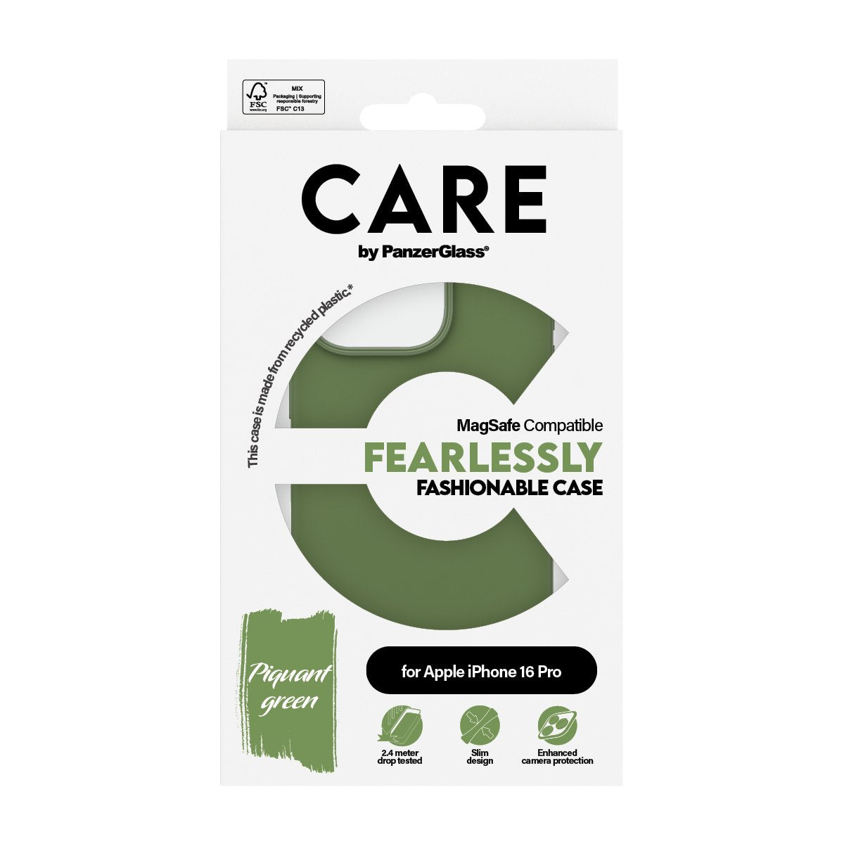 EAN 5715685004544 - PanzerGlass CARE™ by ® Case Green w. MagSafe iPhone 16 Pro funda para teléfono móvil Verde imagen 3