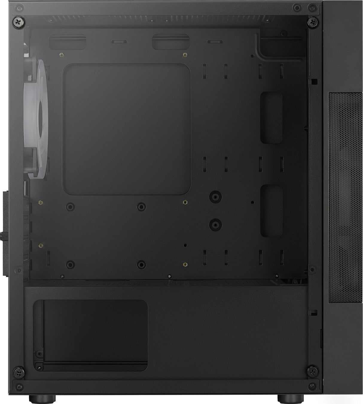 Caja Pc Aerocool Atomic Lite V1 Mini-Tower, Frgb, Vidrio Templado - Negro