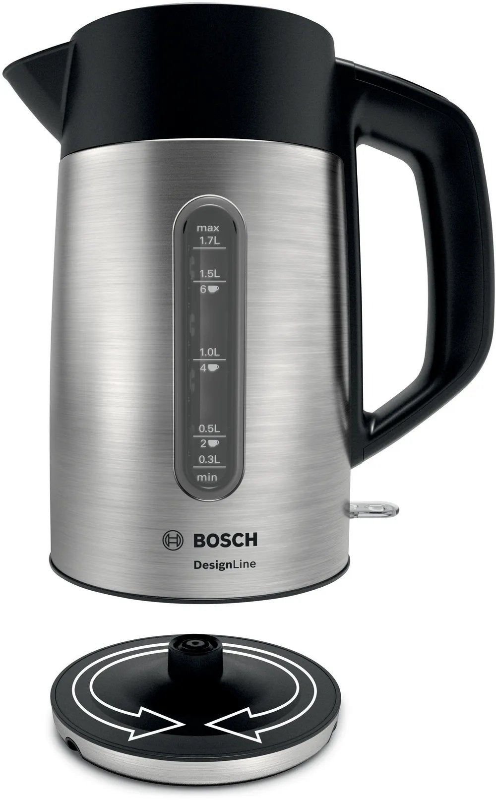 EAN 4242005188062 - Bosch TWK4P440 tetera eléctrica 1,7 L 2400 W Negro, Acero inoxidable imagen 17