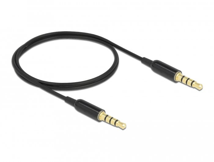 Delock 66075 Cable De Audio 0,5 M 3,5mm Negro Negro, 3,5mm, Macho, 3,5mm, Macho, 0,5 M, Negro