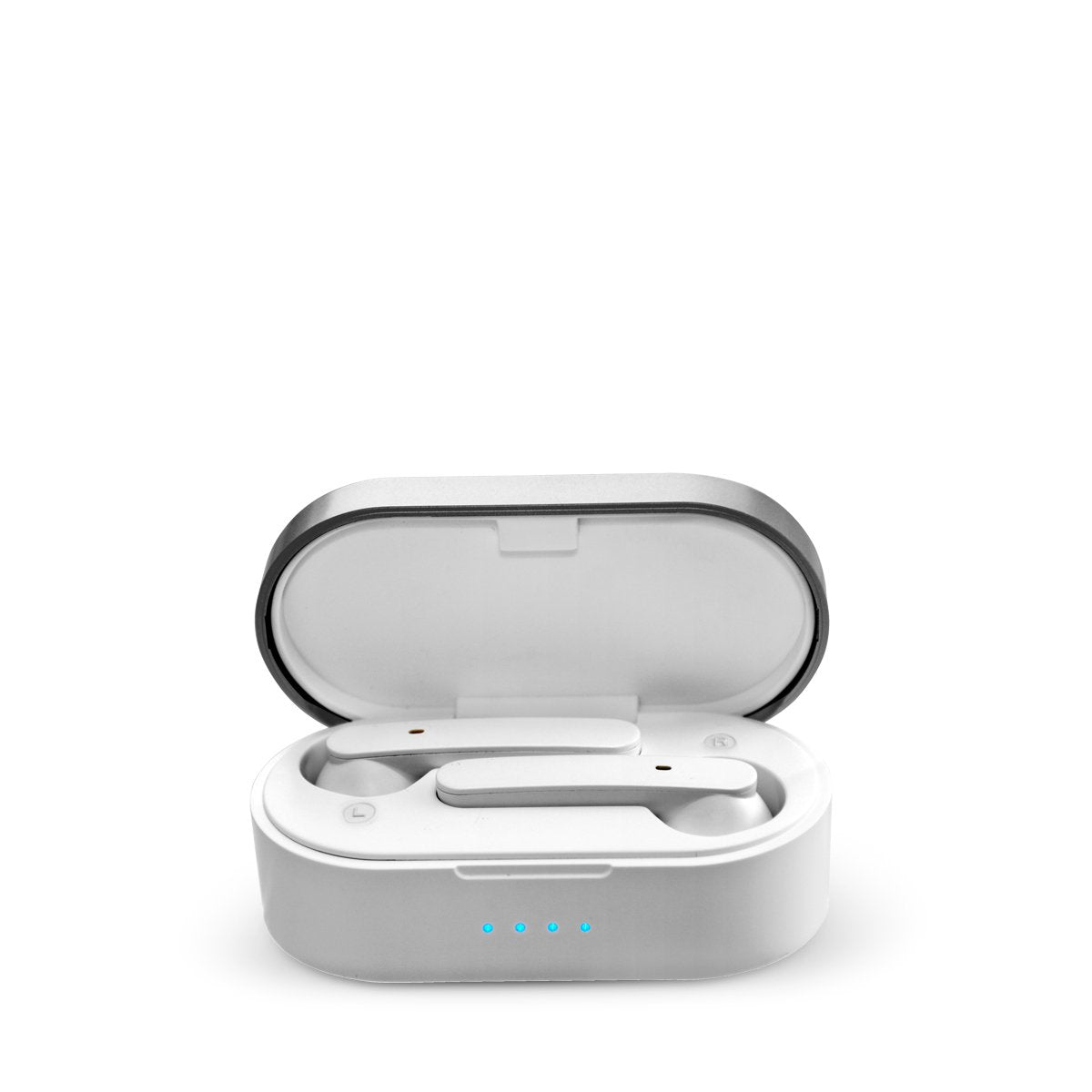 Auricular Bluetooth Prixton Earbuds Tws157 Tactil Blanco Manos Libres Compatible Con Asistente