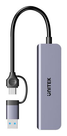 Unitek Hub 5w1 Usb-A/C 5 Gbps Z Czytnikiem Kart Sd I Micro Sd