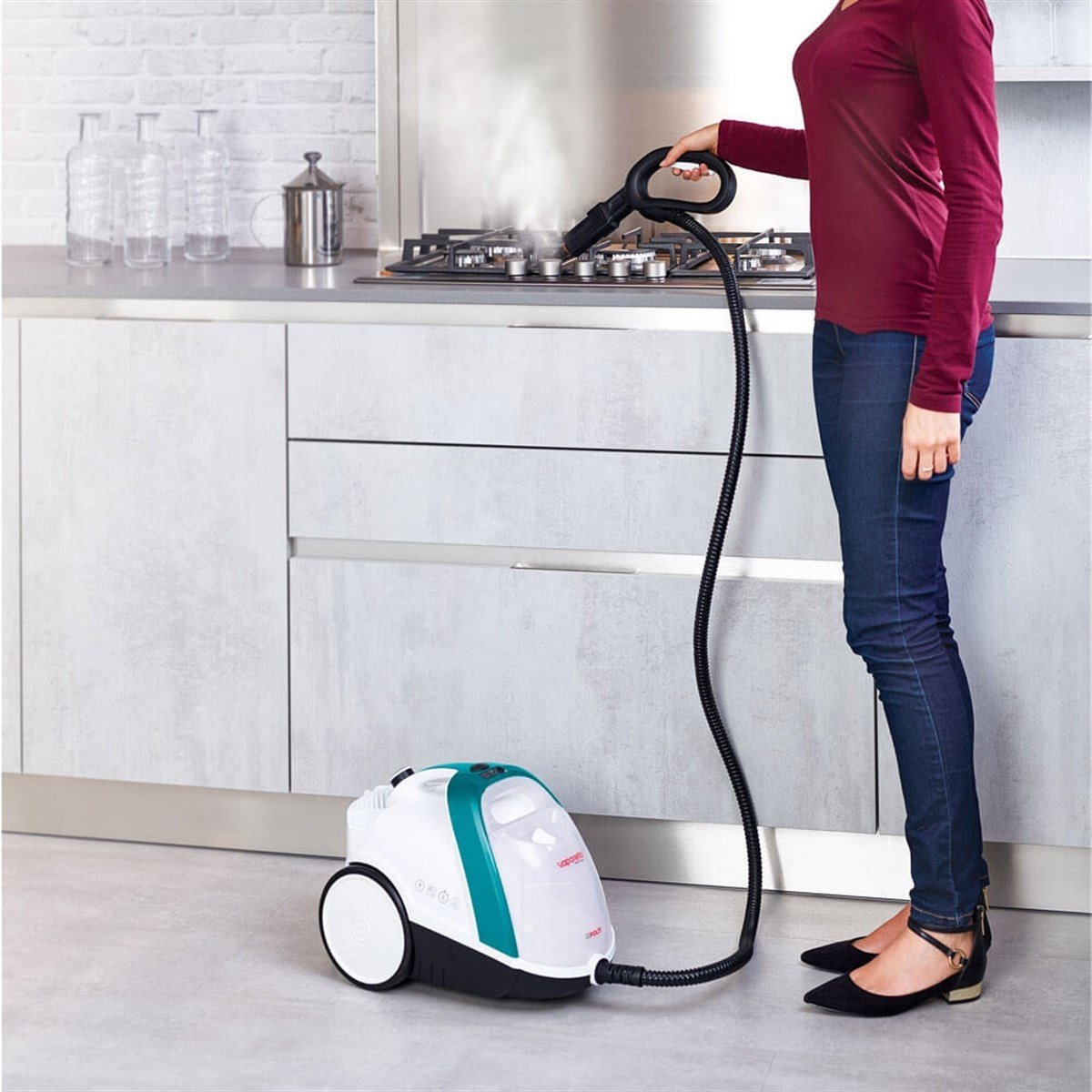 EAN 8007411011573 - Polti Vaporetto Smart 100_T Limpiador a vapor de cilindro 1500 W Azul, Blanco imagen 6