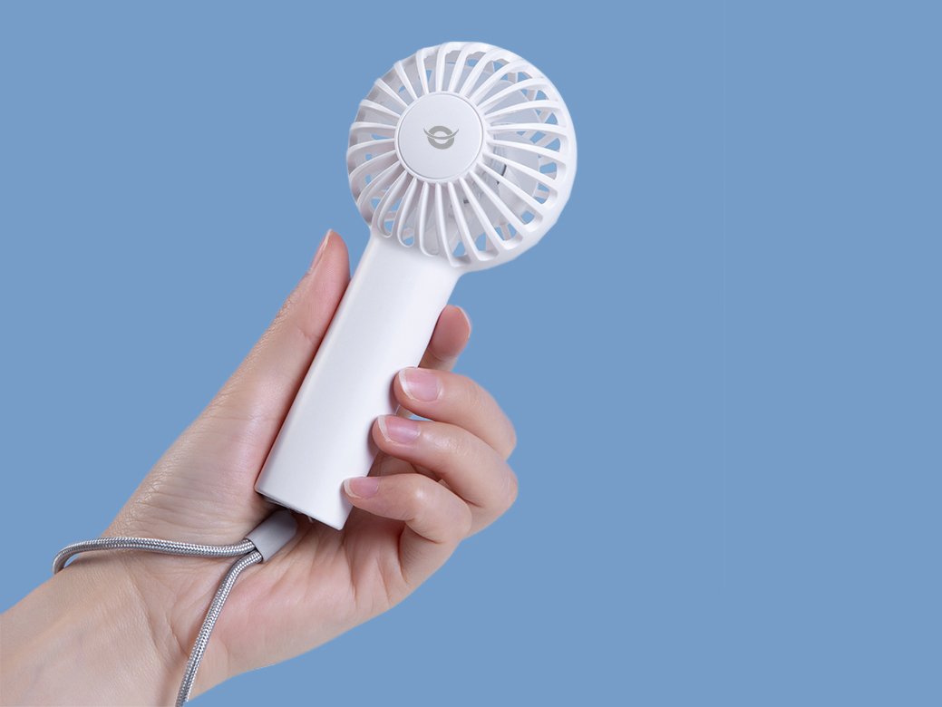 Ventilador Mini Portátil Conceptronic Aeriva01w 3 Velocidades Bateria Hasta 8h Blanco