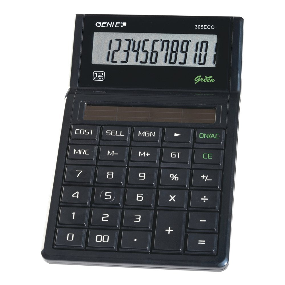 Genie 205 Eco Calculadora Bolsillo Pantalla De Calculadora Negro