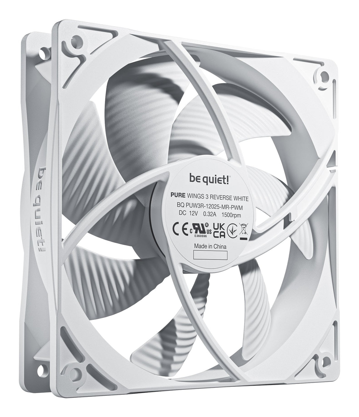 EAN 4260052193822 - be quiet! Pure Wings 3 120 mm PWM Reverse Triple Pack White Carcasa del ordenador Ventilador 12 cm Blanco imagen 2