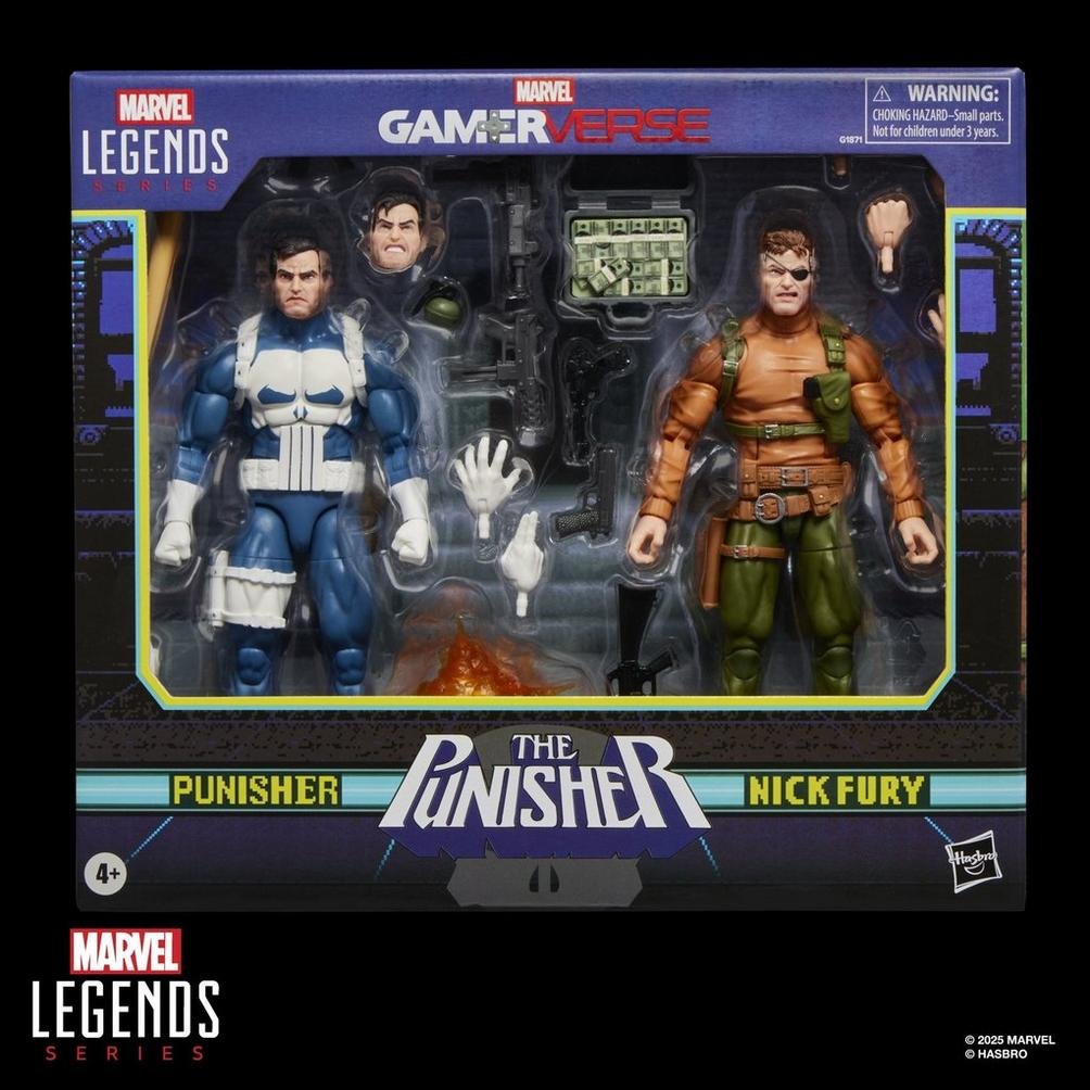 Blister 2 Figuras Punisher & Nick Fury The Punisher Gamerverse Marvel Legends Series 15cm