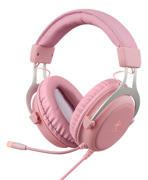 Deltaco Gam-030-P Auriculares Alámbrico Diadema Juego Usb Tipo A Rosa