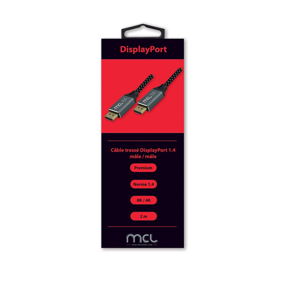 Mesh Cable Displayport 8k 1.4