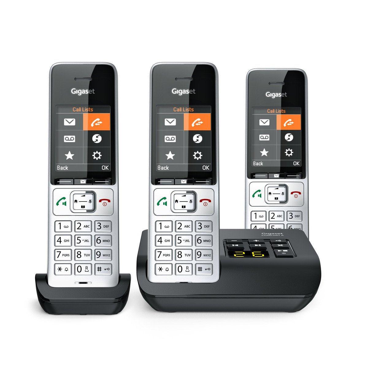 Gigaset Comfort 500a Trio Plata Negro Telefono