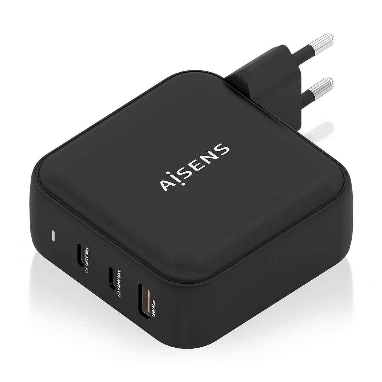 Aisens Cargador Gan 140w, 2xusb-C Pd3.1 Qc4.0, 1xusb-A Qc3.0, Negro