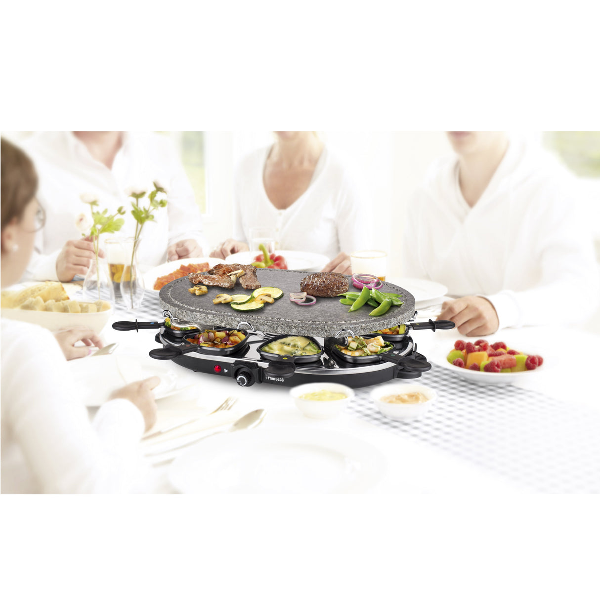 Parrilla Princess Stone 8 Oval & Raclette 162720 1200w Tamaño 43*30cm