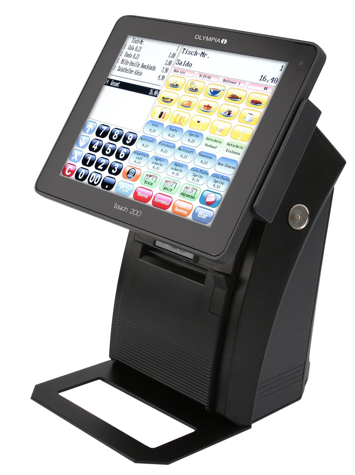 Olympia Kassensystem 200tse Touch Negro
