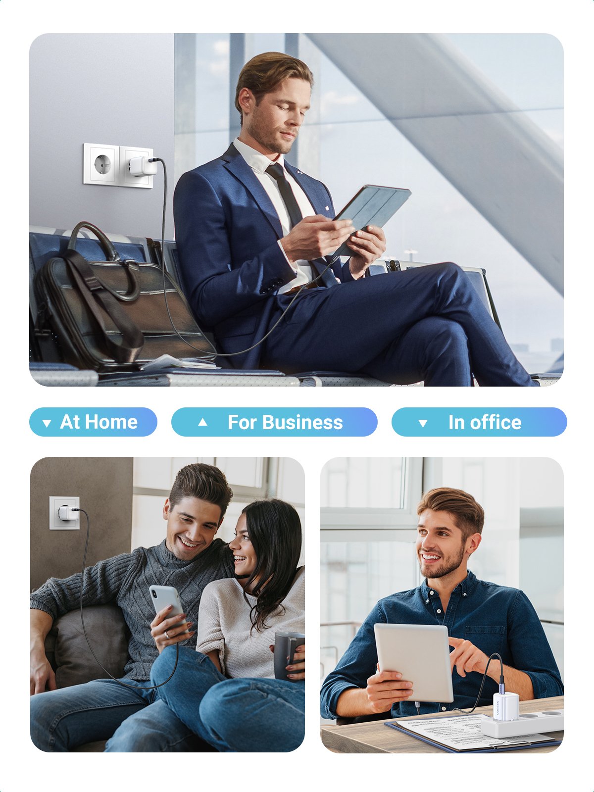 EAN 6941876213269 - Ugreen Nexode Mini 30W PD GaN Tech Charger White Auriculares, Teléfono móvil, Ratón, Batería portátil, Ta imagen 11