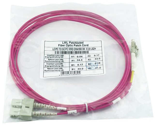 Blueoptics Sfp3132fu10mk Cable De Fibra Optica 10 M Lc Sc Om4 Rojo