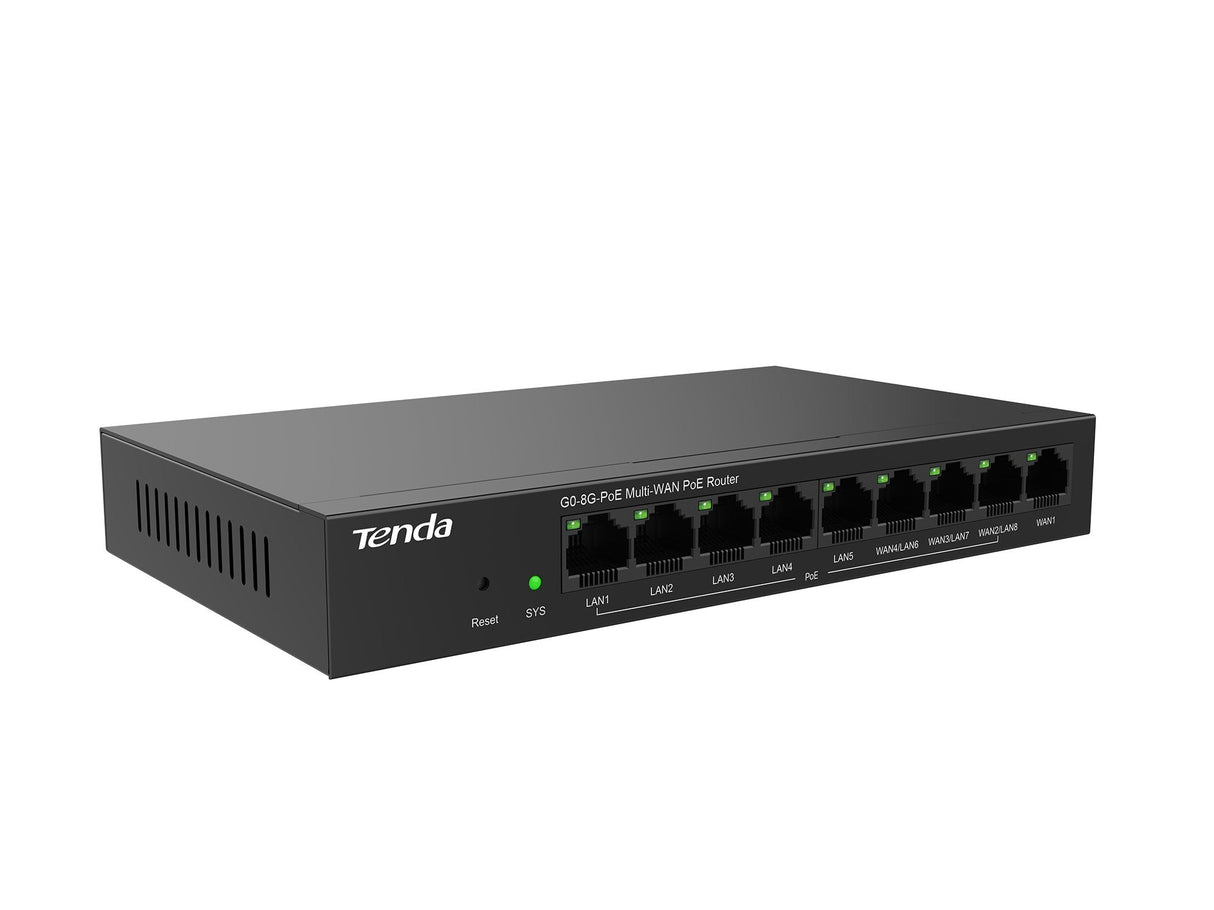 Router Tenda G0-8g-Poe Gigabit Ethernet Negro