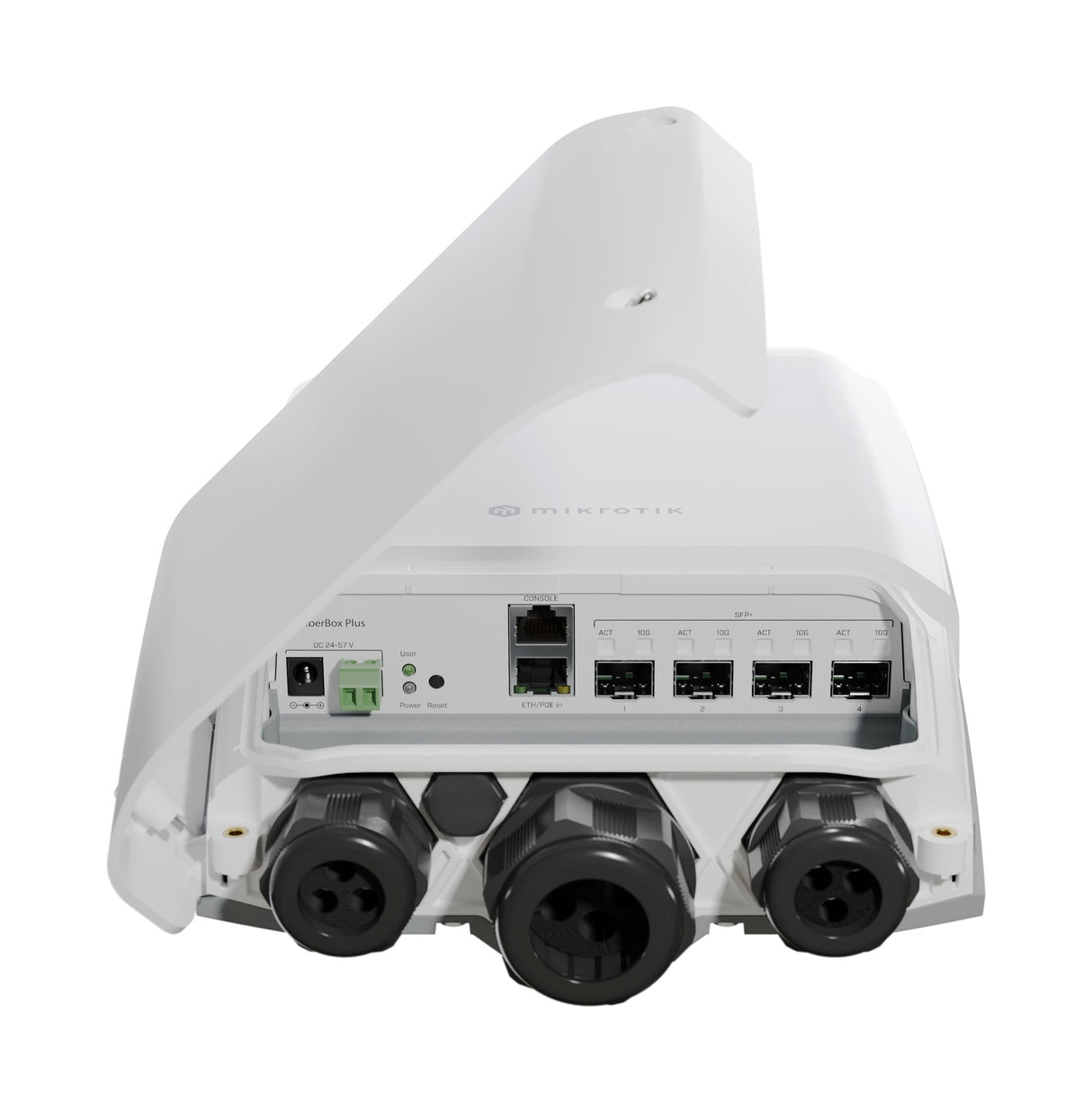 Mikrotik Crs305-1g-4s+Out (Fiberbox Plus) Cpu De 800 Mhz, 256 Mb Ram, 1xgb Lan, 4 Sfp+, Arranque Dual Routeros O Switchos