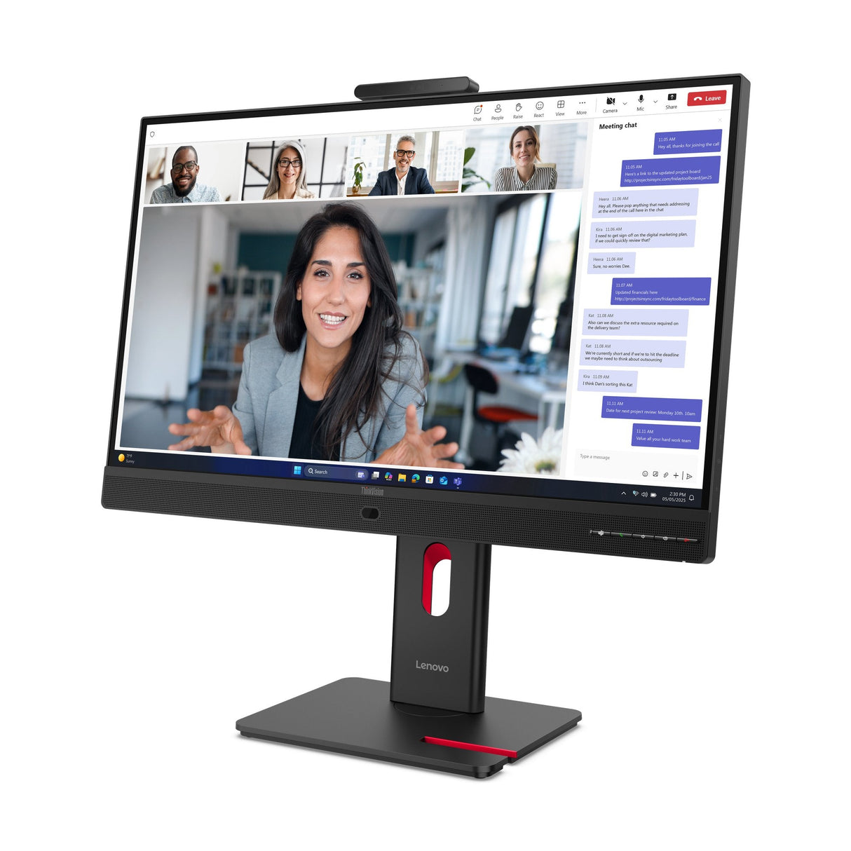Monitor Lenovo Thinkvision T24-4v Led 1920 X 1080 Full Hd (1080p) @ 120 Hz Ips 250 Cd/M² 1500:1 4 Ms Hdmi Vga Displayport Usb-C Altavoces Negro Eclipse
