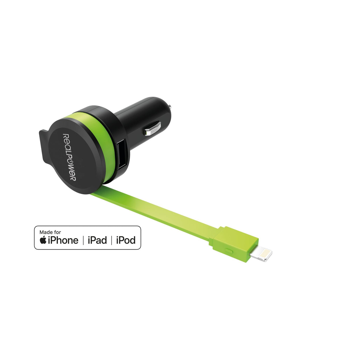 Realpower Car Charger L - Cargador De Coche Con Cable Lightning