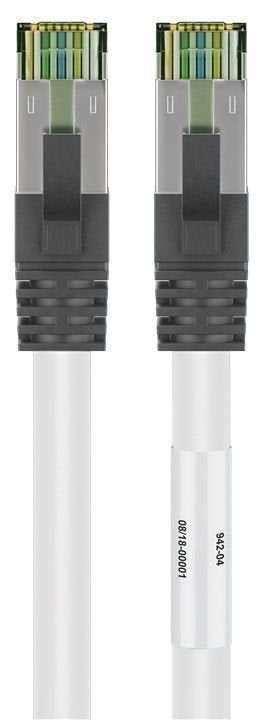 Latiguillo Cat 8.1, S/Ftp (Pimf), 15 M, Blanco, Lszh Goobay