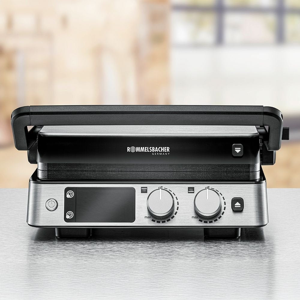 Rommelsbacher Kontaktgrill Kg 2025 (Edelstahl/Negro, 2.000 Watt) Kg 2025