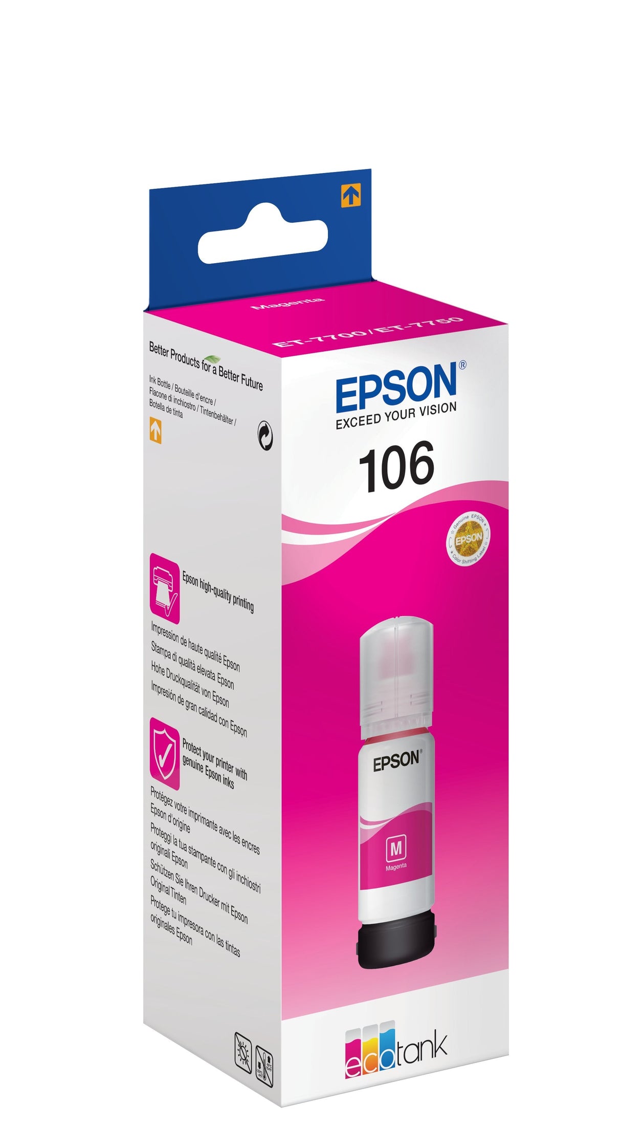 Epson 106 Ecotank Magenta Ink Bottle Et-7700 / Et-7750